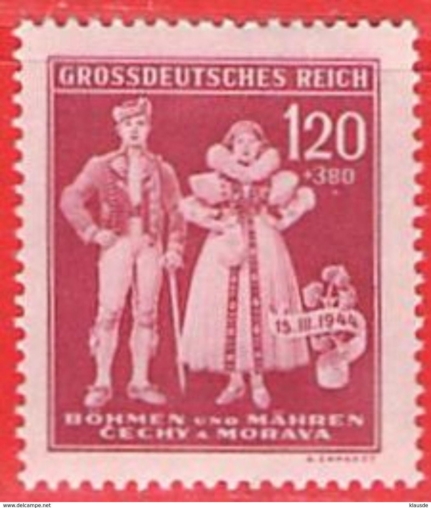 MiNr.133 Deutschland Besetzungsausgaben II. Weltkrieg Böhmen Und Mähren - Unused Stamps