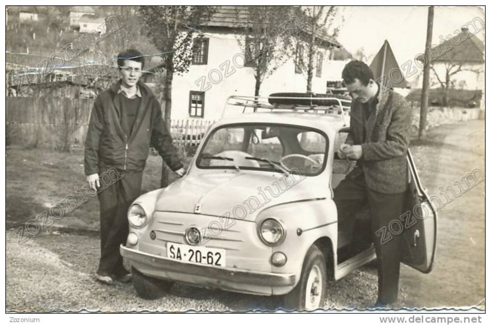 OLD CAR - FIAT, ZASTAVA 750, Auto, AUTOMOBILIA, Serbia, Old Photo - Automobili