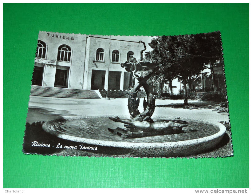 Cartolina Riccione - La Nuova Fontana 1958 - Rimini