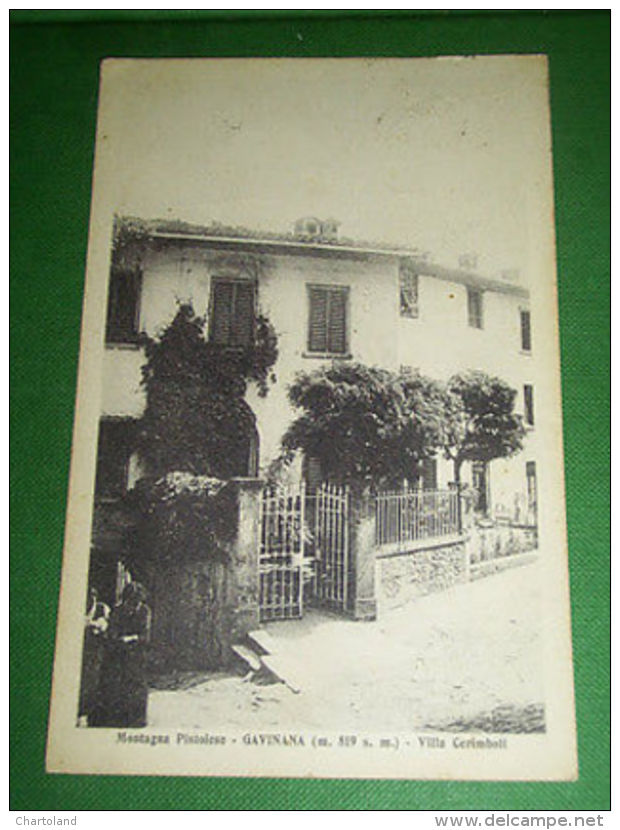 Cartolina Montagna Pistoiese - Gavinana - Villa Cerimboli 1924 - Pistoia