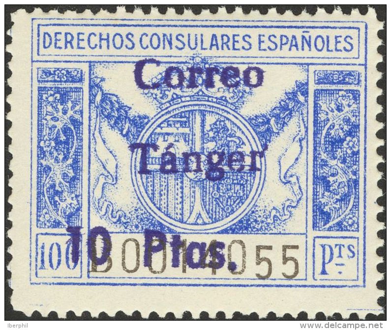 **  (1939ca). T&aacute;nger. Conjunto De Siete Sellos De DERECHOS CONSULARES Con Sobrecarga CORREO / TANGER Y Sobretasas - Spanish Morocco