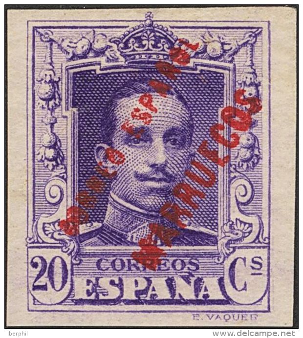 * 21s 1923. T&aacute;nger. 20 Cts Violeta. SIN DENTAR. MAGNIFICO. (Edifil 2013: 50&euro;) - Maroc Espagnol
