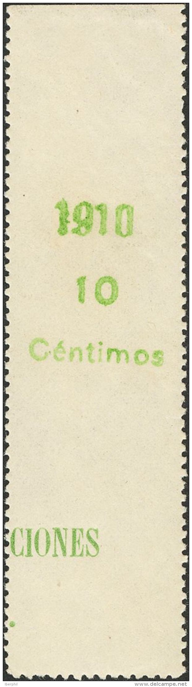 ** 55MP, 56MP 1910. Rio De Oro. 10 Cts Verde Y 10 Cts Carm&iacute;n, Sobre Bordes De Hoja. MAGNIFICOS. (Edifil 2013: 100 - Rio De Oro