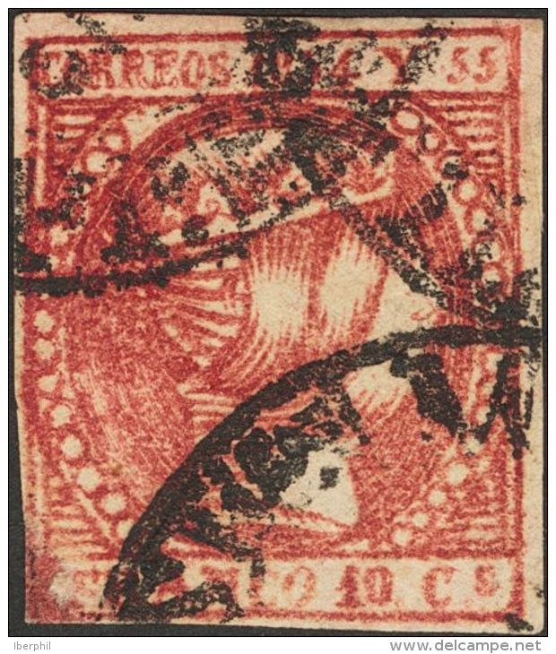 &ordm; 1, 2 1854. Filipinas. 5 Cuartos Naranja (margen Inferior Justo) Y 10 Cuartos Carm&iacute;n (esquina Inferior Izqu - Philipines