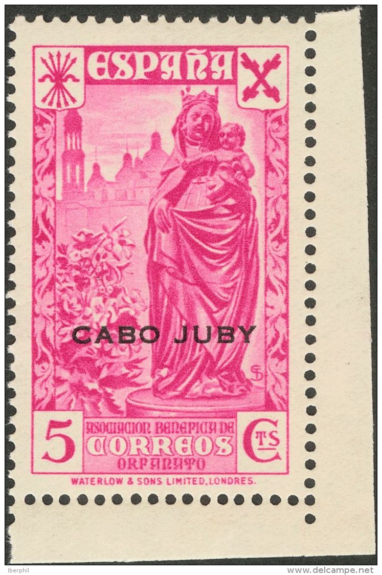 ** 1/6 1938. Cabo Juby. Beneficencia. Serie Completa, Borde De Hoja. MAGNIFICA. (Edifil 2017: 105&euro;) - Cabo Juby