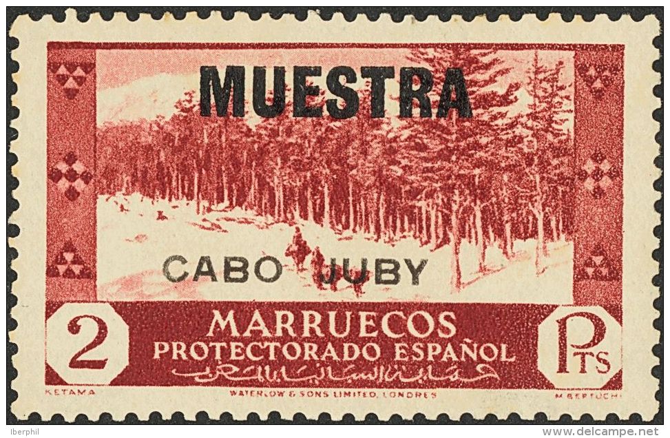 **/* 67/84M 1935. Cabo Juby. Serie Completa, A Falta Del 10 Cts Y 20 Cts. MUESTRA. MAGNIFICA Y RARA. - Kaap Juby