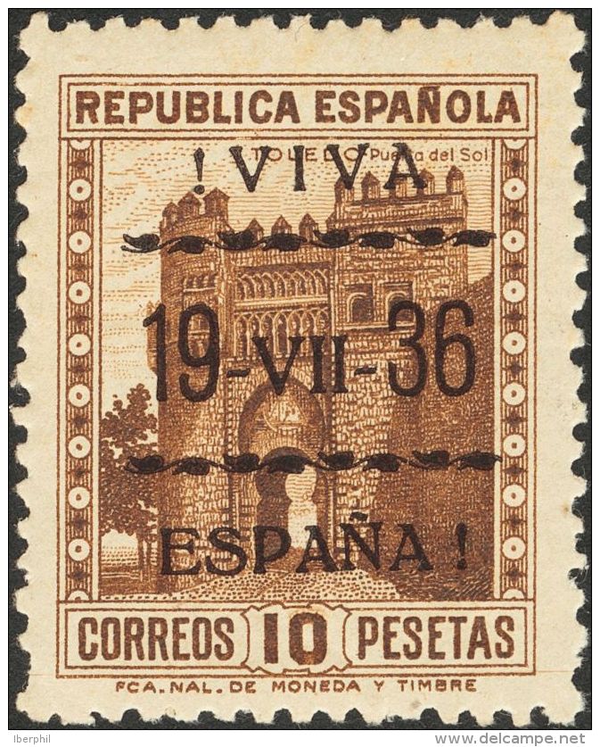 * 1/18 1937. Emisiones Locales Patri&oacute;ticas. Vitoria. Serie Completa (Tipo I). MAGNIFICA. (Edifil 2011: 110&euro;) - Nationalist Issues