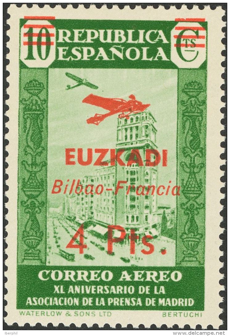 ** 1/5 1939. Emisiones Locales Patri&oacute;ticas. Euskadi. Serie Completa. MAGNIFICA. - Emissions Nationalistes