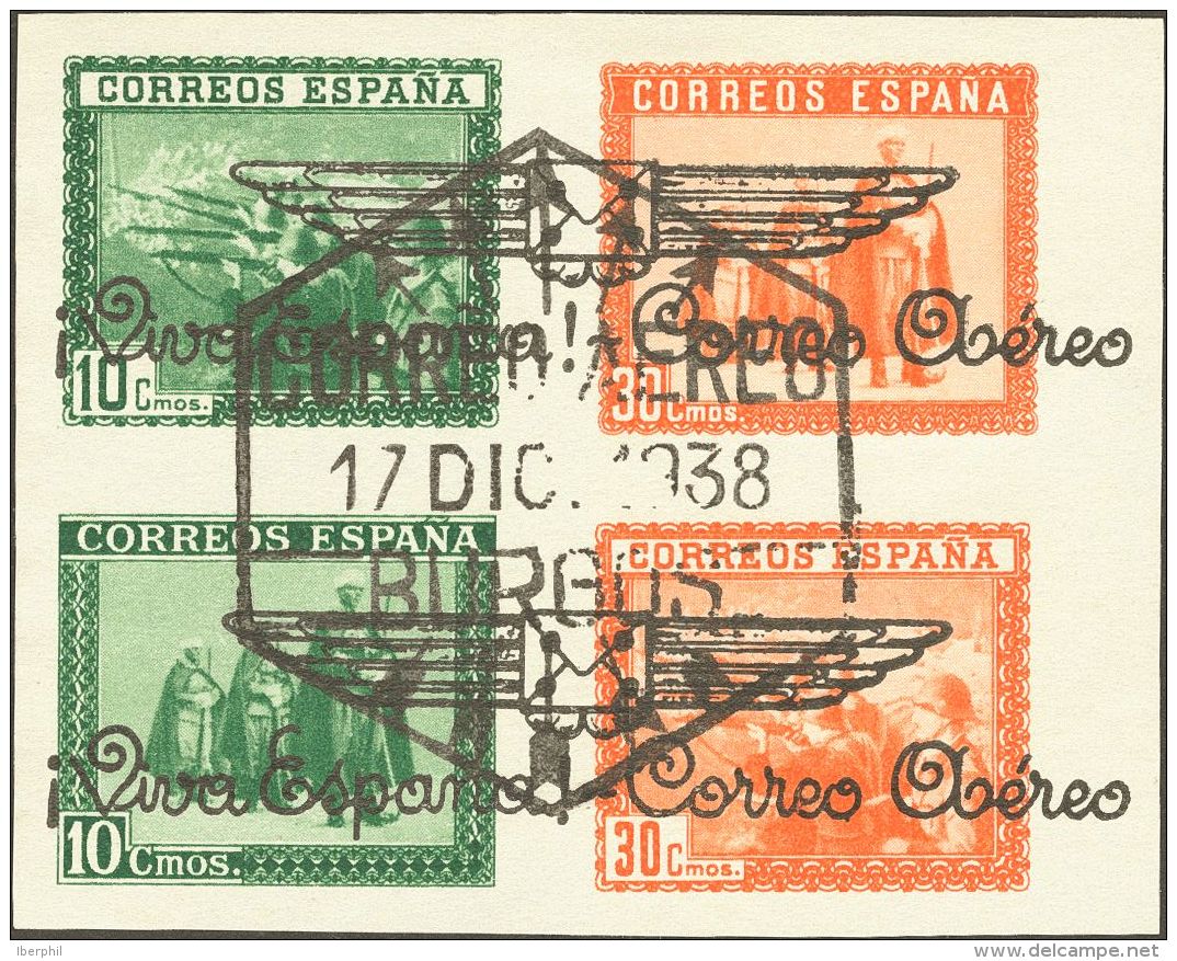 &ordm; 98/99 1938. Emisiones Locales Patri&oacute;ticas. Burgos. Serie Completa. MAGNIFICA. (Edifil 2011: 43,5&euro;) - Nationalistische Uitgaves