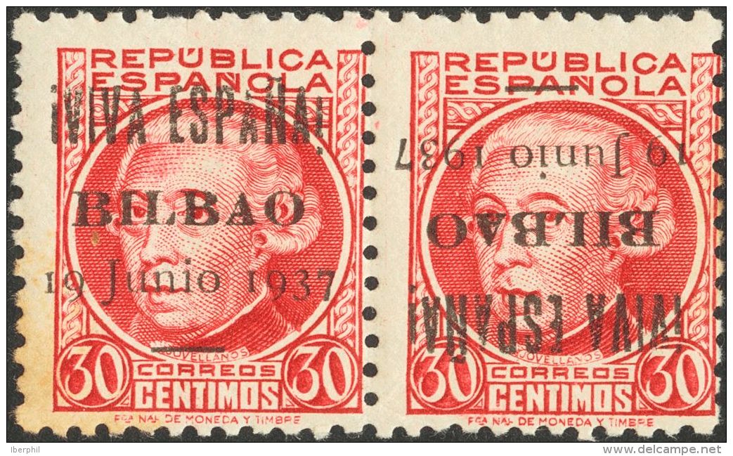 * 1/8hphi. Emisiones Locales Patri&oacute;ticas. Bilbao. Serie Completa, Pareja (conservaci&oacute;n Habitual). Variedad - Nationalistische Uitgaves