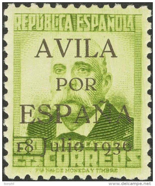 * 1/5 1937. Emisiones Locales Patri&oacute;ticas. Avila. Serie Completa. MAGNIFICA. (Edifil 2011: 62&euro;) - Emissions Nationalistes