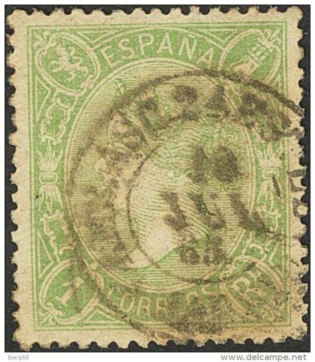 &ordm; 78 1865. Espa&ntilde;a. 1 Real Verde. Excelente Centraje Y Color Intenso. MAGNIFICO. (Edifil 2017: 720&euro;) - Otros & Sin Clasificación