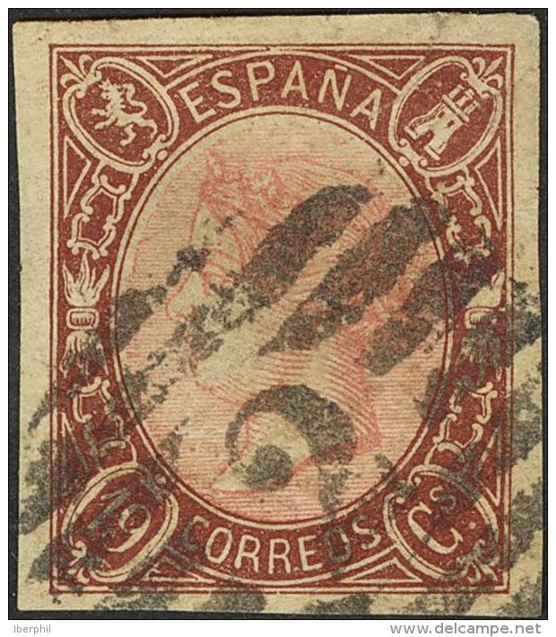 &ordm; 71 1865. Espa&ntilde;a. 19 Cuartos Casta&ntilde;o Y Rosa. MAGNIFICO. Cert. CEM. (Edifil 2017: 1100&euro;) - Autres & Non Classés