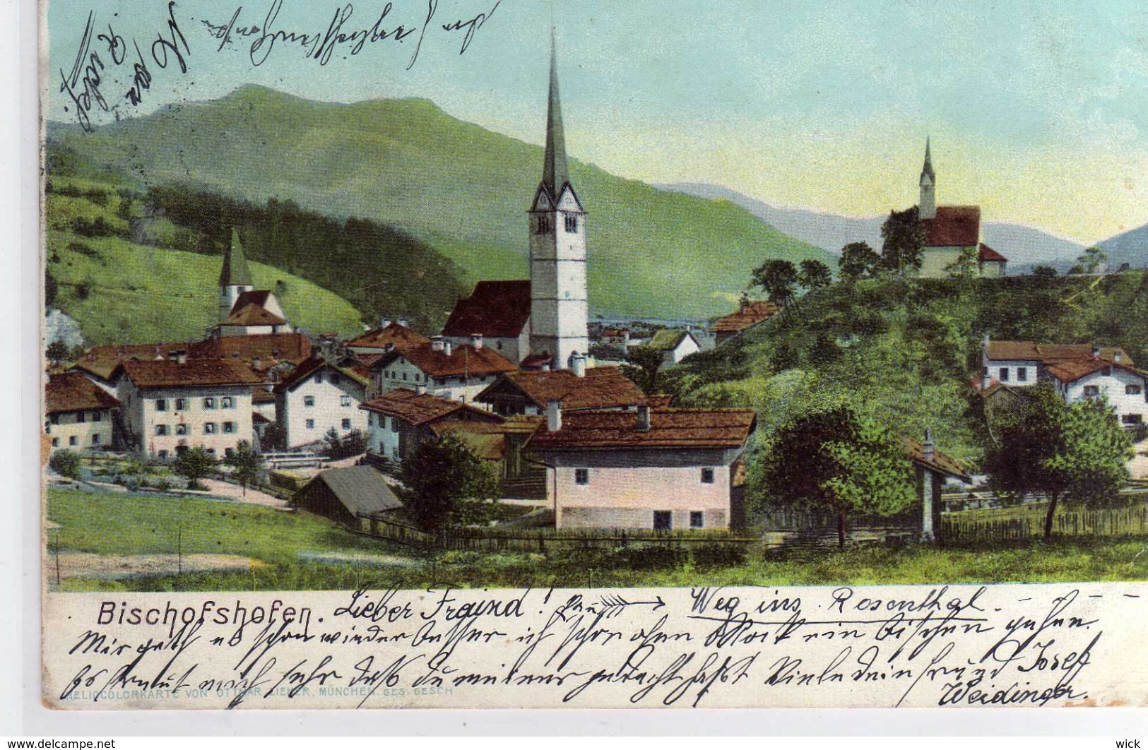 AK Bischofshofen Bei Salzburg, St. Johann, Pongau, Hüttau, Pfarrwerfen, Werfen, Laideregg -seltene Alte Litho !!! - Bischofshofen