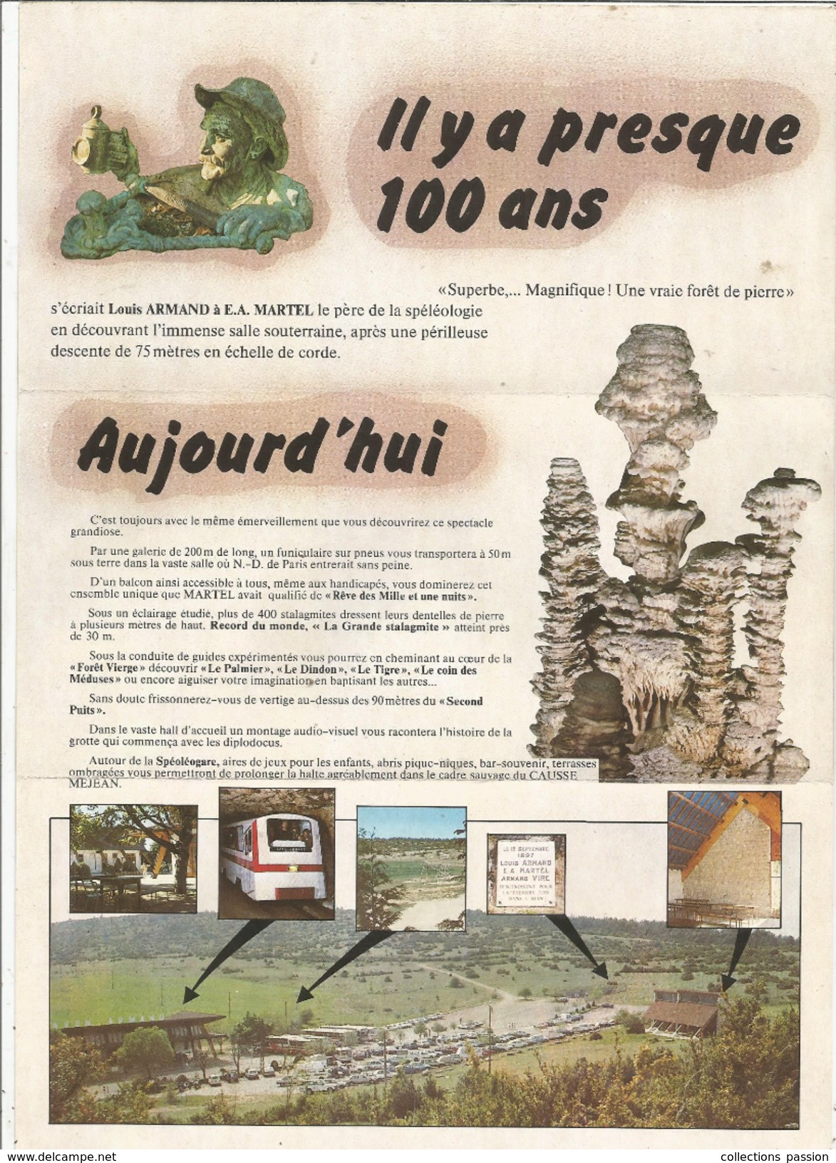 Dépliant Touristique , AVEN ARMAND , Lozère , MEYRUEIS , 6 Pages , 3 Scans , Frais Fr : 1.55 Euros - Dépliants Touristiques