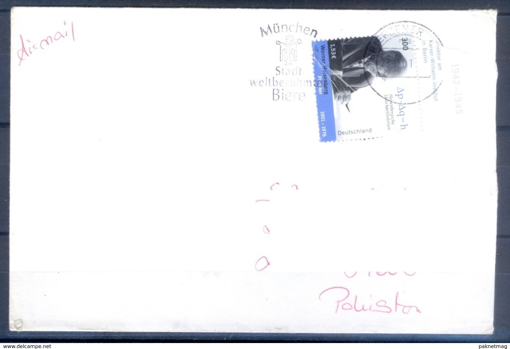 D327- Postal Used Cover Post From Germany To Pakistan. - Other & Unclassified