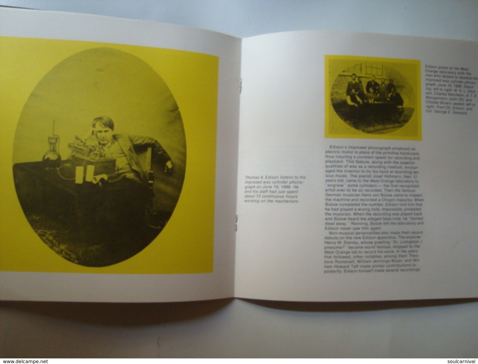 EDISON'S FABULOUS PHONOGRAPH (EVA TONE, 1972). 16 PAGES BOOKLET + FLEXI VINYL SINGLE. THOMAS ALVA EDISON. - Sonstige & Ohne Zuordnung