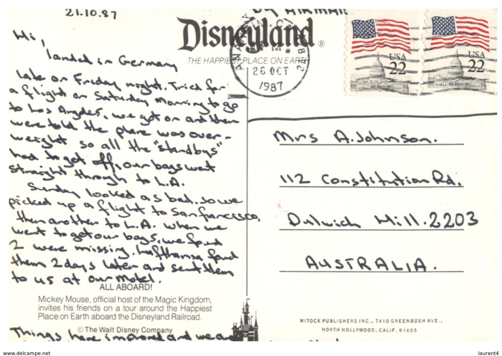 (995) Disney Land - With Train - Disneyland