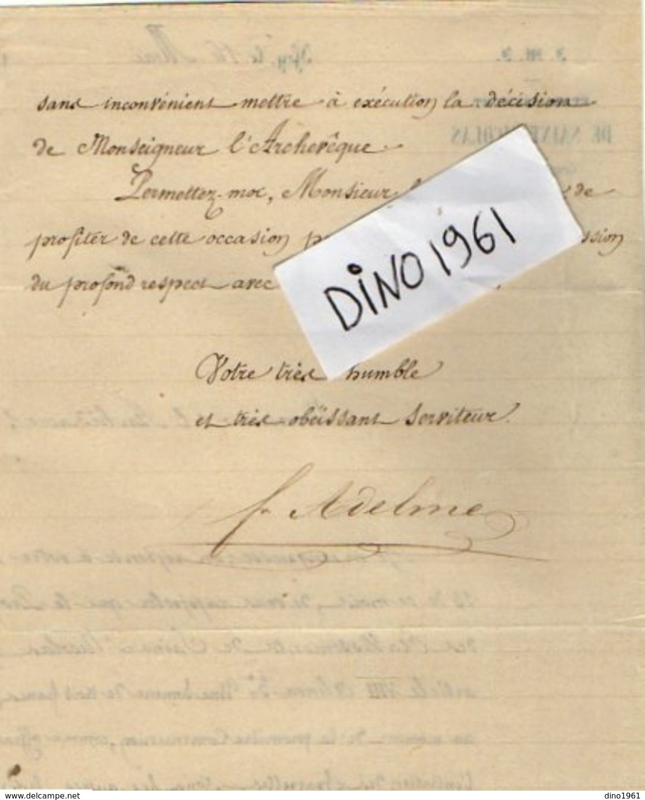 VP10.263 -1865  2 Lettres De L'Oeuvre De Saint Nicolas En Faveur Des Jeunes Garçons De La Classe Ouvrière à PARIS & ISSY - Godsdienst & Esoterisme