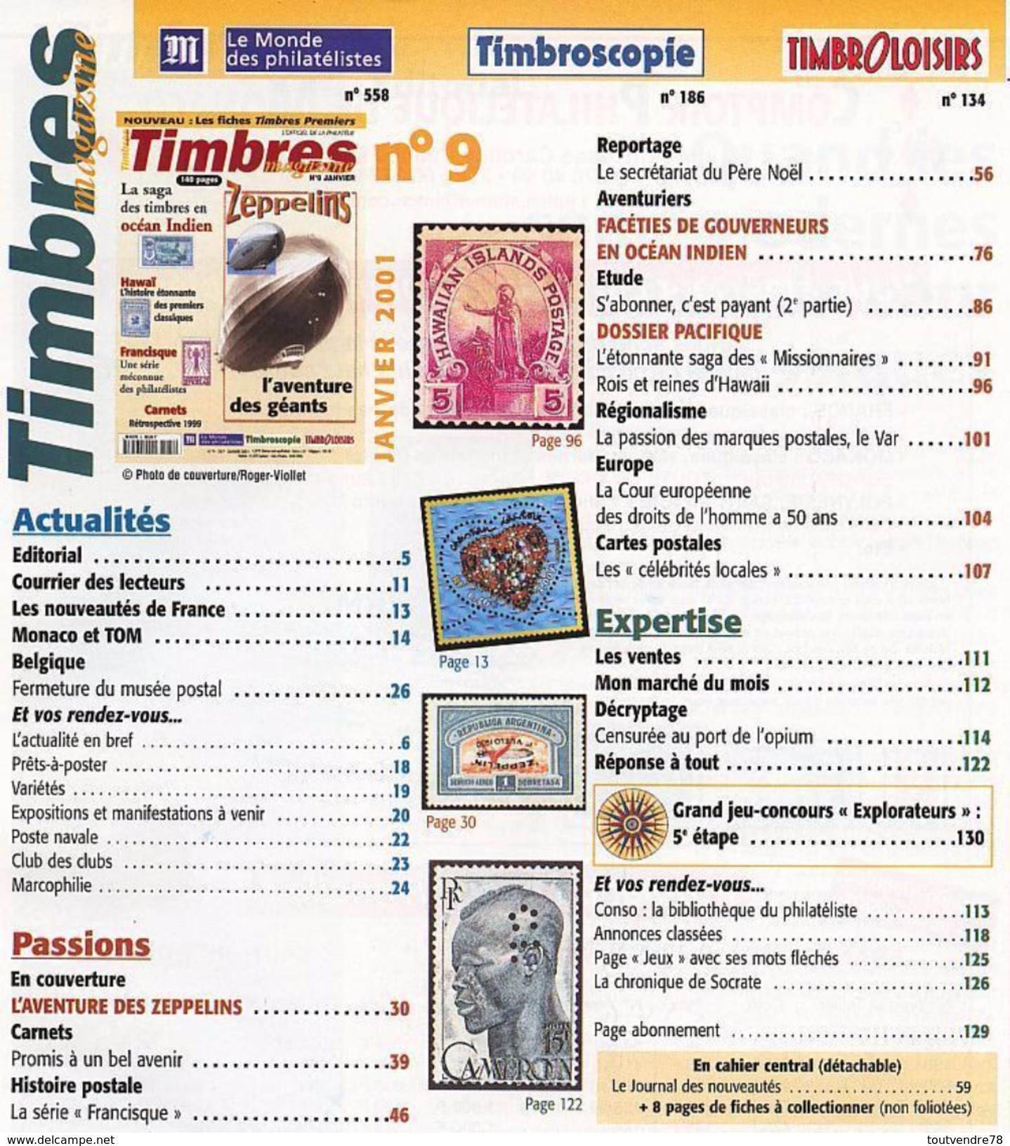 Timbres Magazine N°009 Janvier 2001 - Français (àpd. 1941)