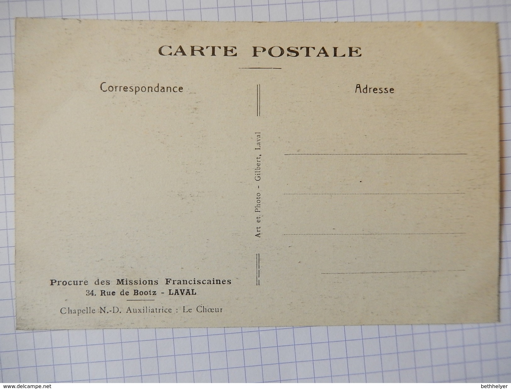 CPA - (53) - LAVAL - PROCURE DES MISSIONS FRANCISCAINES - CHAPELLE N.D. AUXILIATRICE LE CHOEUR - R2315 - Laval