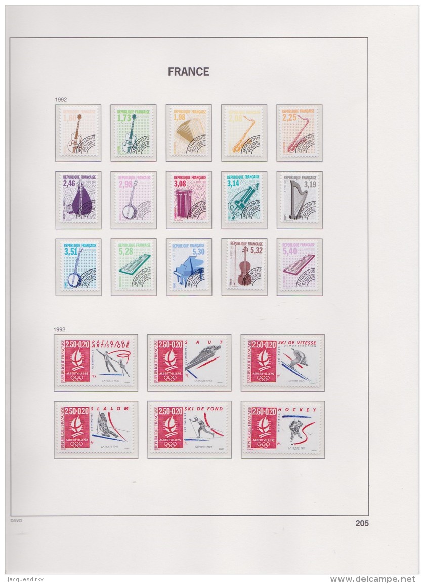 France   .   Page Avec Timbres      .        **         .        Neuf  SANS  Charniere   ** - Nuovi