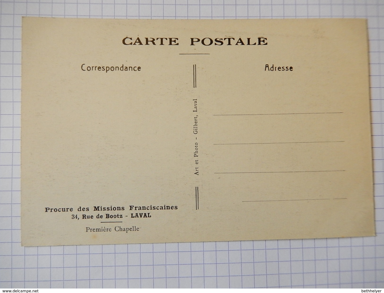 CPA - (53) - LAVAL - PROCURE DES MISSIONS FRANCISCAINES - PREMIERE CHAPELLE - R2320 - Laval