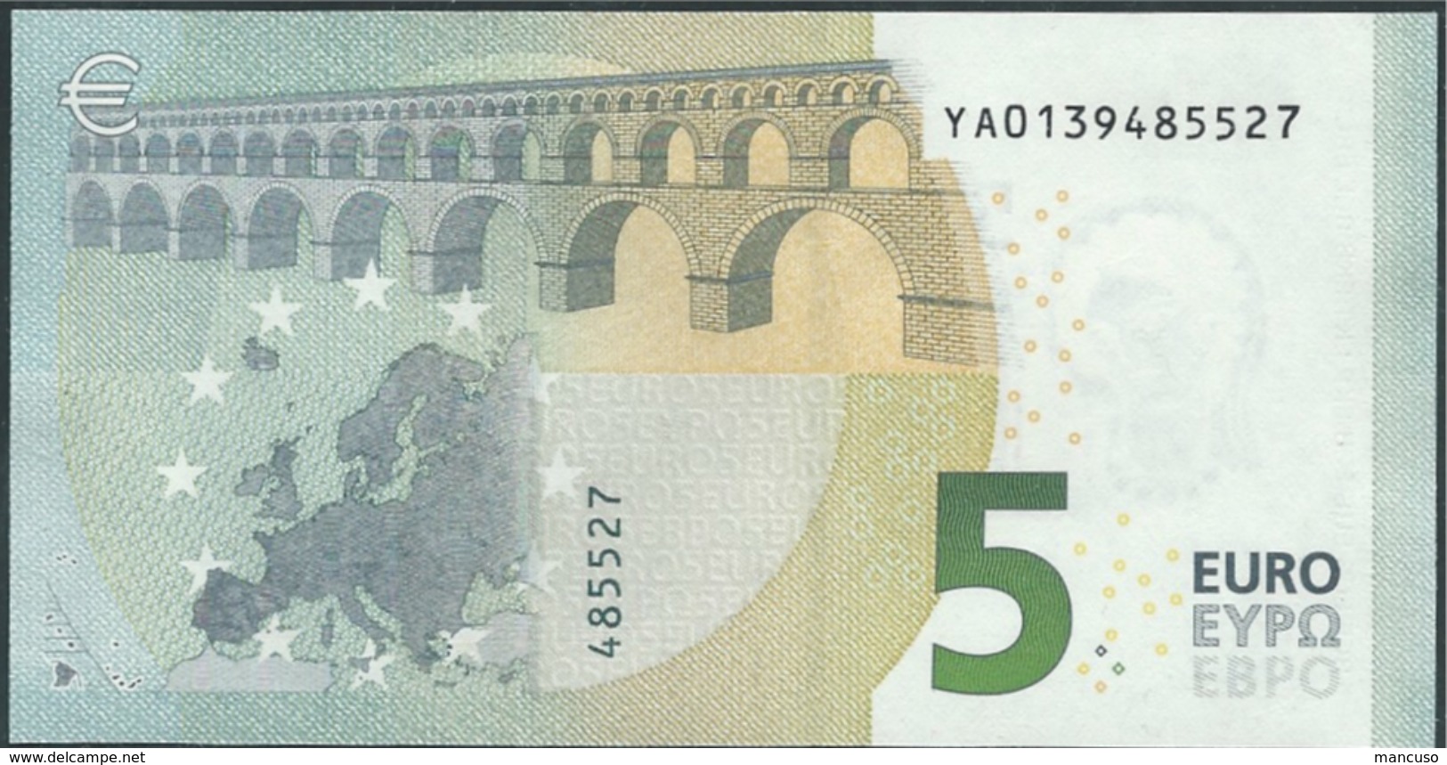 &euro; 5 GREECE  Y001 H6  DRAGHI  UNC - 5 Euro