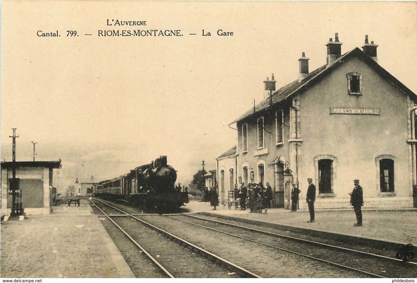 CANTAL  RIOMS ES MONTAGNE  La Gare - Autres & Non Classés