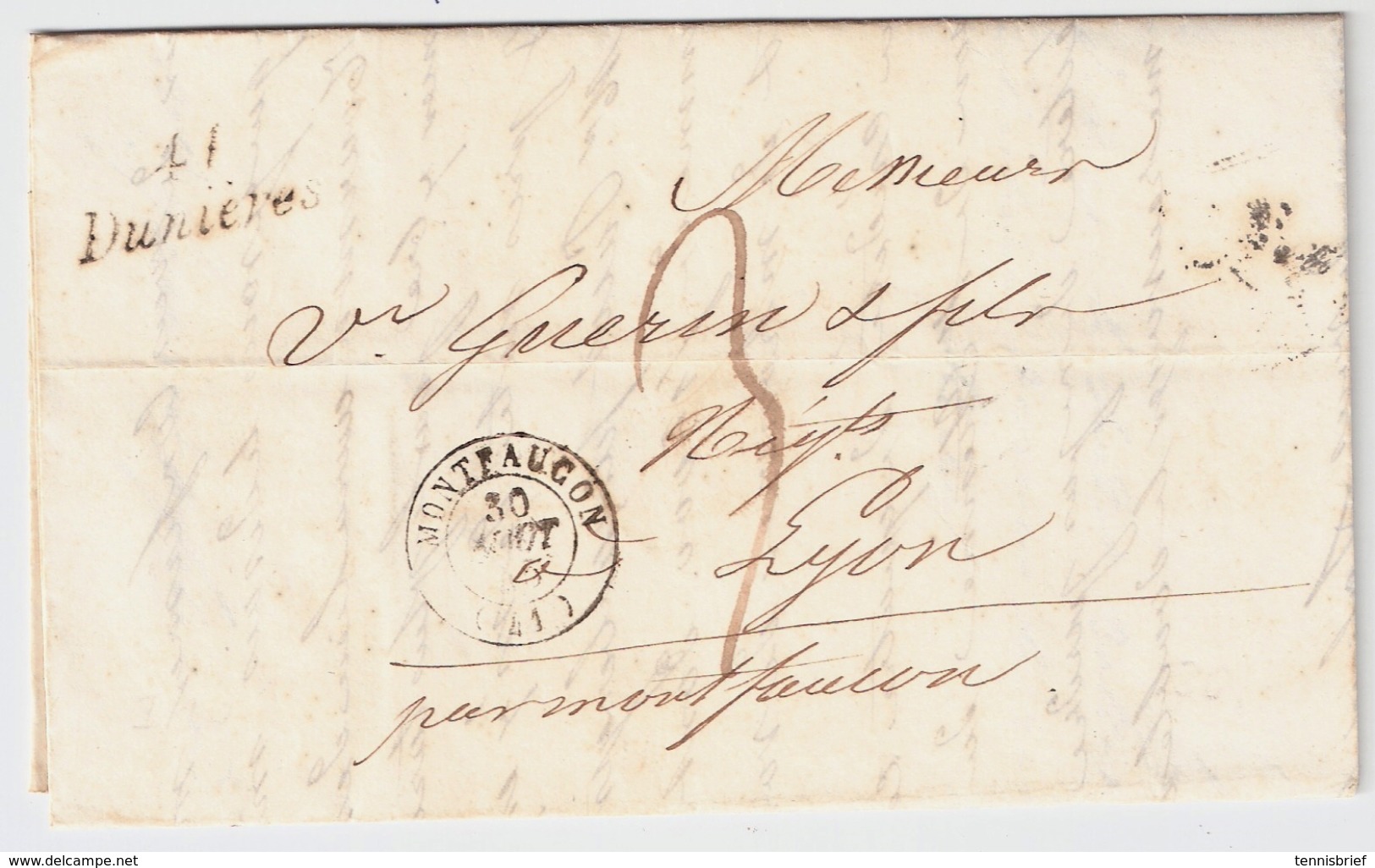 1845, Cursive " 41 Dunieres " , #8344 - 1801-1848: Precursores XIX