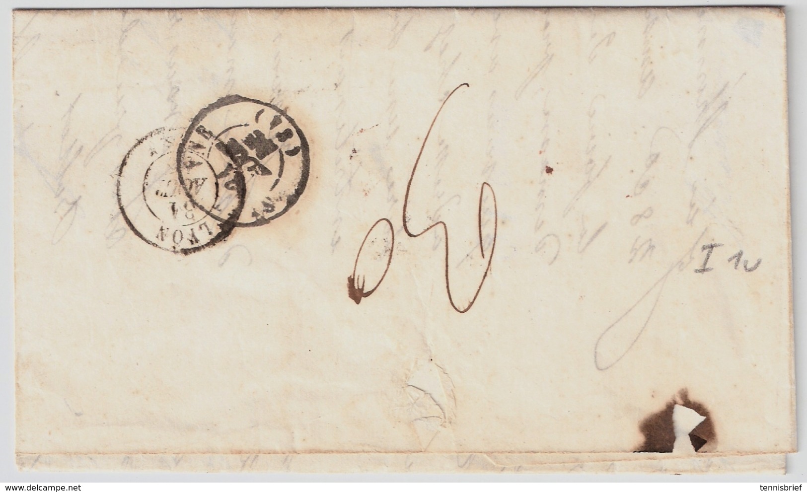 1845, Cursive " 41 Dunieres " , #8344 - 1801-1848: Precursores XIX