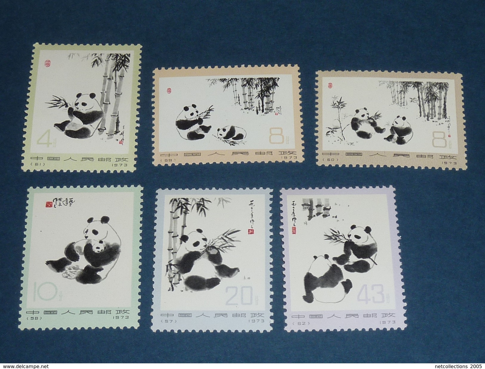 Timbres De Chine N°1869/74 Yvert & Tellier état Luxe Série Sur Le PANDA - Stamps Of China - NEUF SANS CHARNIERE - Nuovi