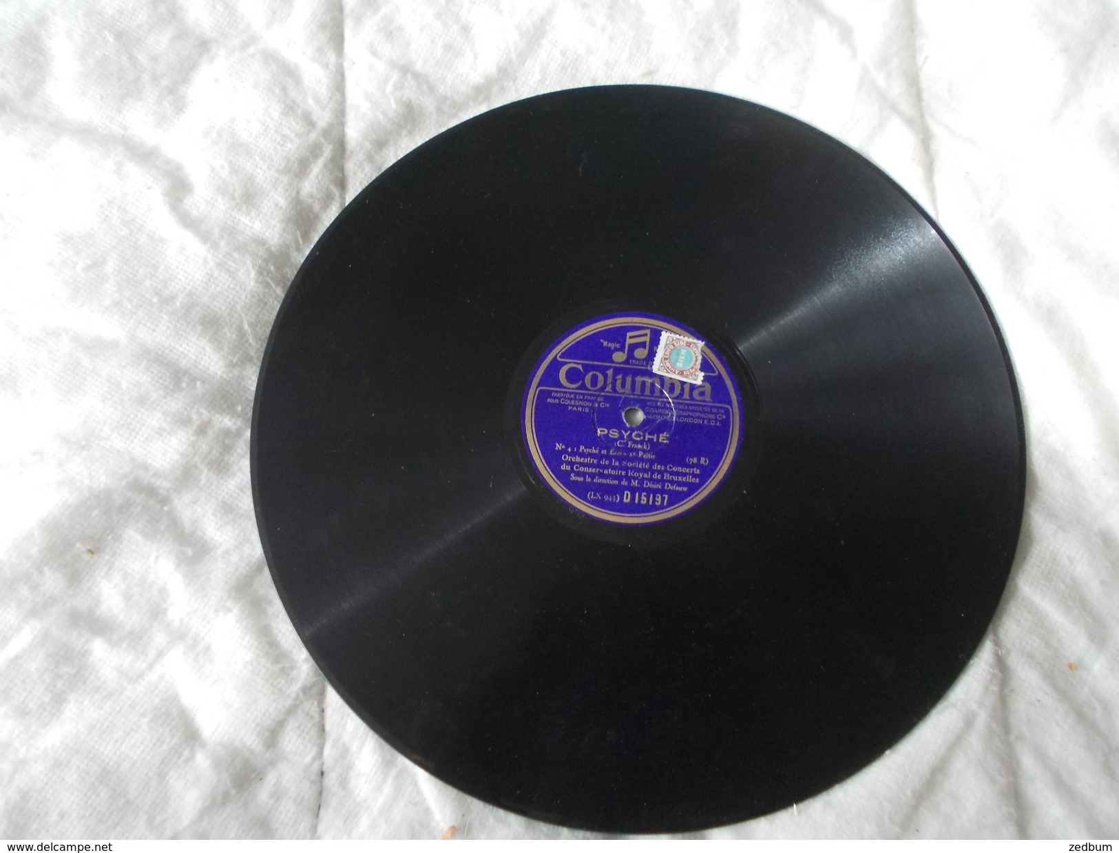 78T - Psyché N° 4 Par Franck Et L'orchestre De La Société Des Concerts Du Conservatoire Royal De Bruxelles Avec Defauw - 78 Rpm - Schellackplatten