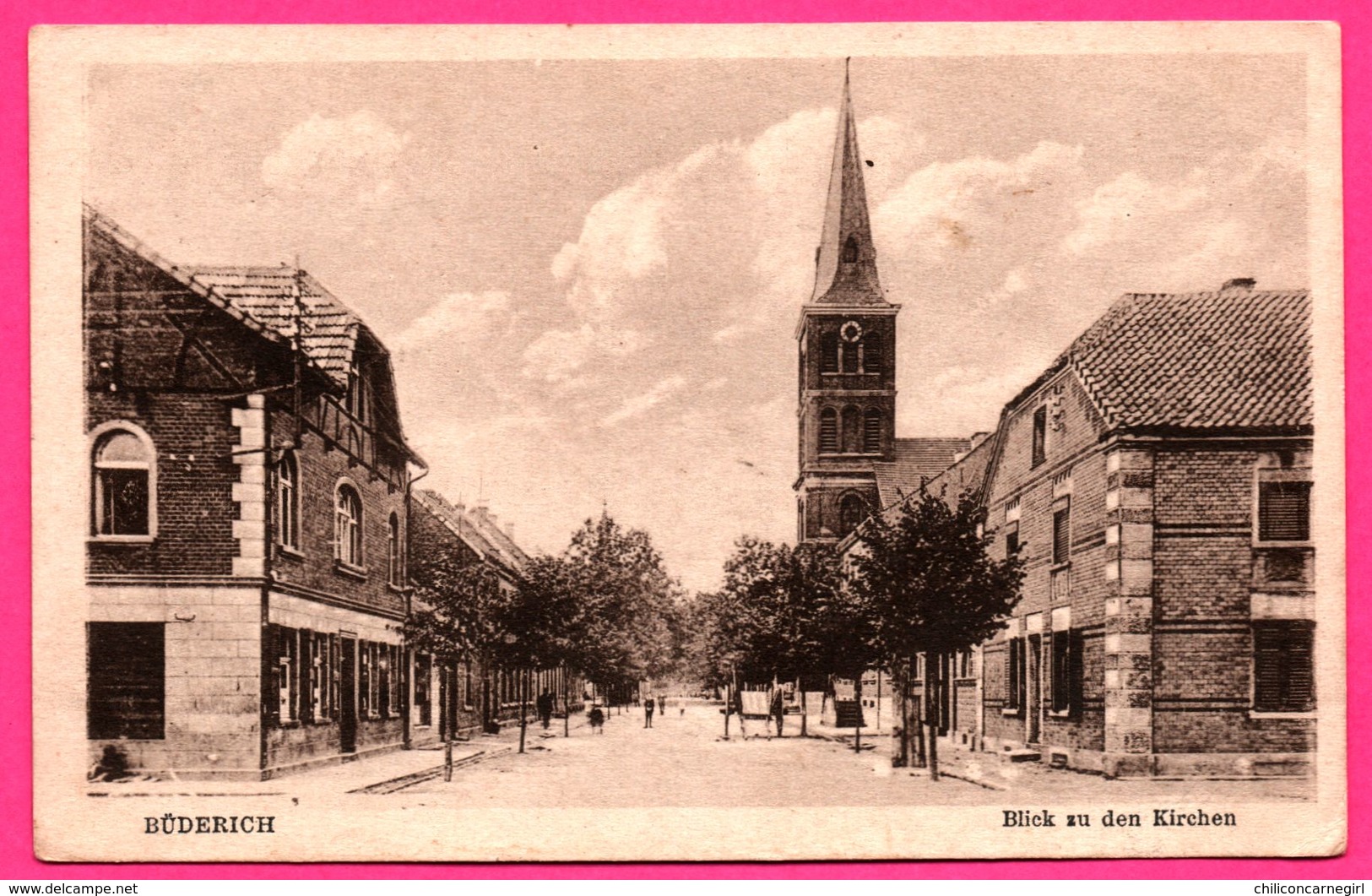 Büderich - Blick Zu Den Kirchen - Animée - JACOB KRAPOHL - 1921 - Autres & Non Classés