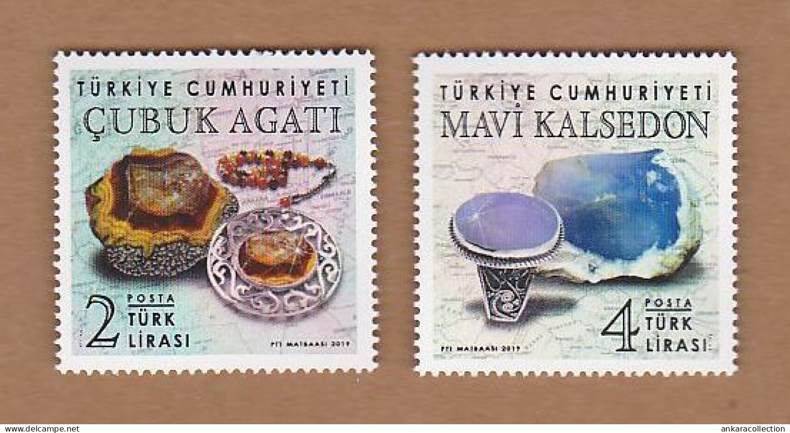 AC - TURKEY STAMP - PRECIOUS STONES BARRED AGATHE - CHALCEDON MNH 09 JANUARY 2019 - Ongebruikt