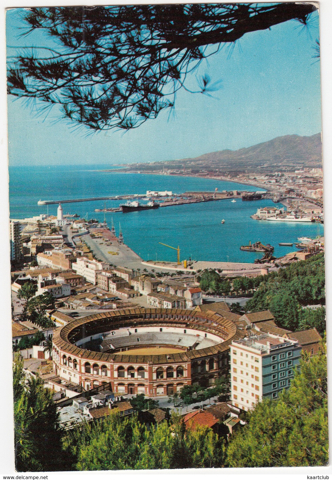 Malaga - Vista Parcial Desde 'Gibralfaro' - Plaza De Toros -  Espana - Corrida