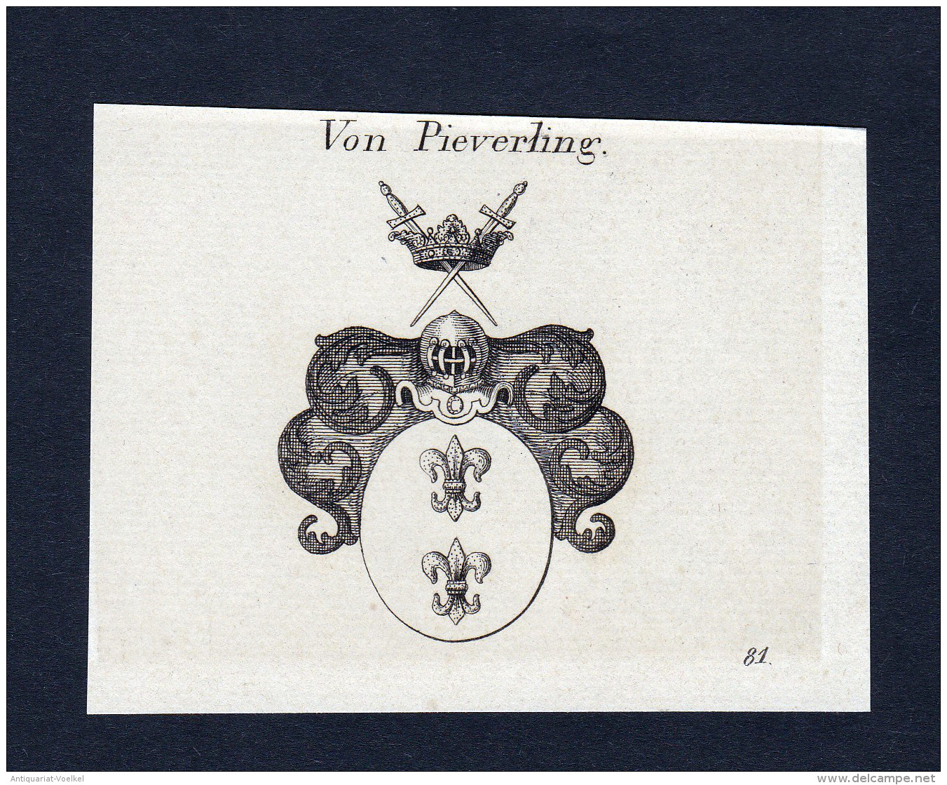 Von Pieverling - Pieverling Wappen Adel Coat Of Arms Heraldry Heraldik - Stiche & Gravuren