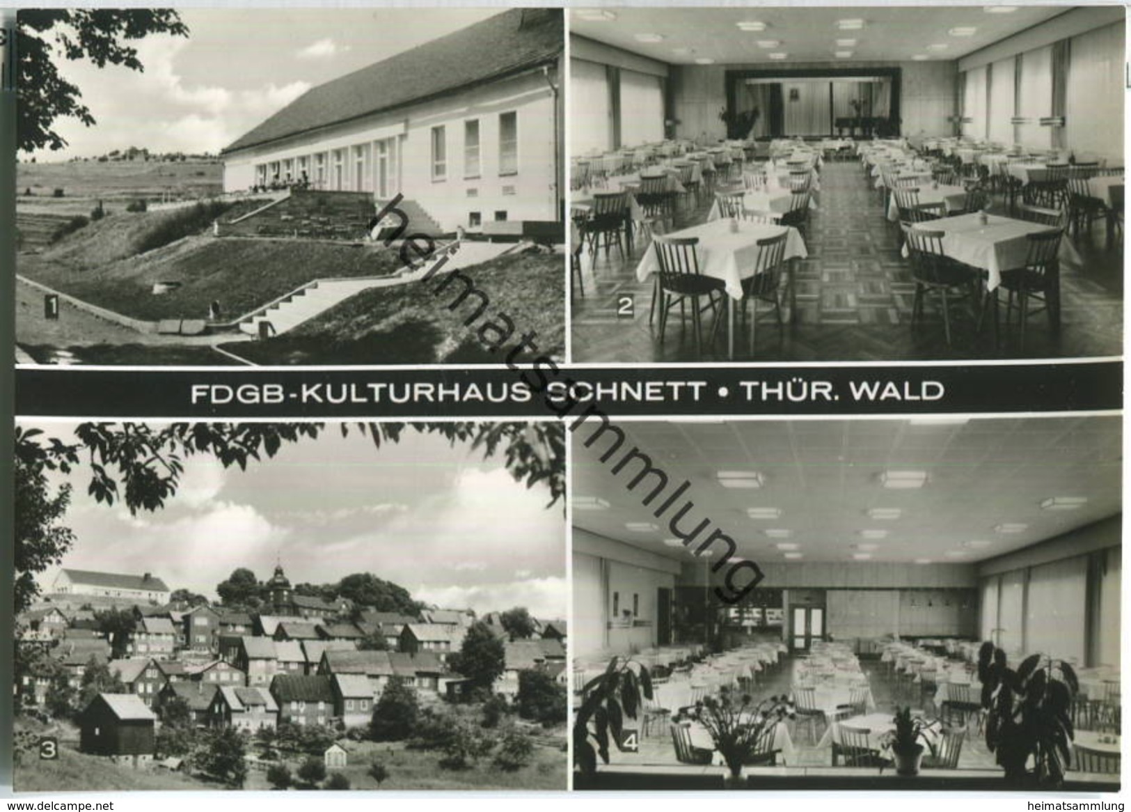 Schnett - FDGB-Kulturhaus - Foto-Ansichtskarte - Masserberg