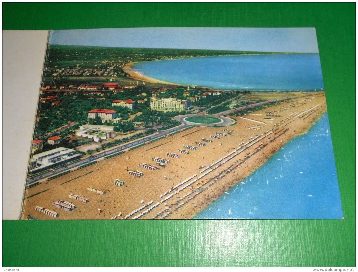 Cartolina Doppia Rimini - Visione Della Spiaggia 1955 - Rimini