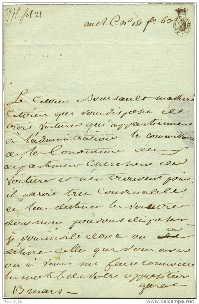 GARAT Dominique Joseph, Comte (1749-1833), Avocat Et Homme Politique, De L'Acad&eacute;mie Fran&ccedil;aise. - Other & Unclassified