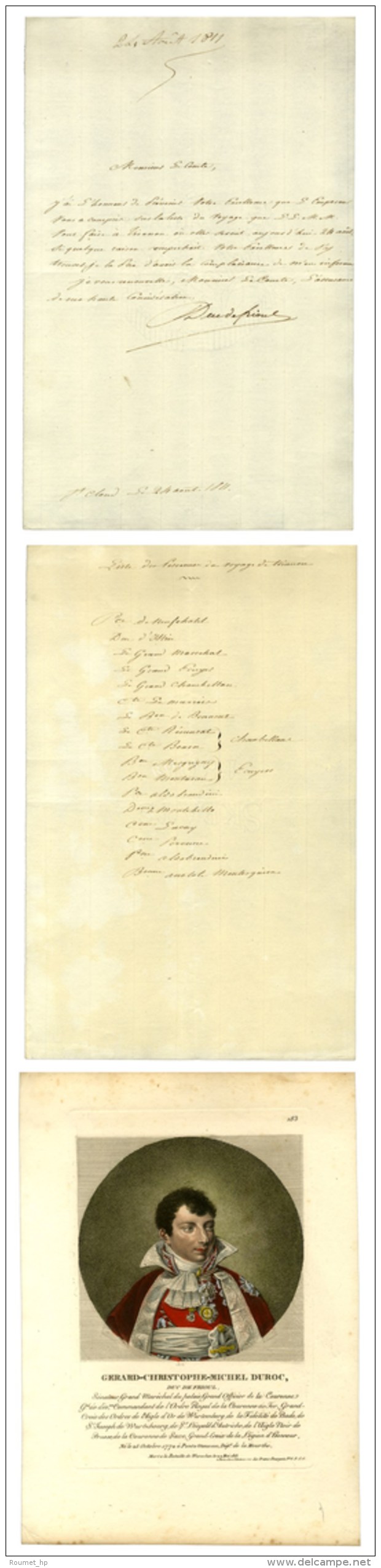 DUROC G&eacute;raud Christophe Michel, Duc De Frioul (1772-1813), G&eacute;n&eacute;ral. - Sonstige & Ohne Zuordnung