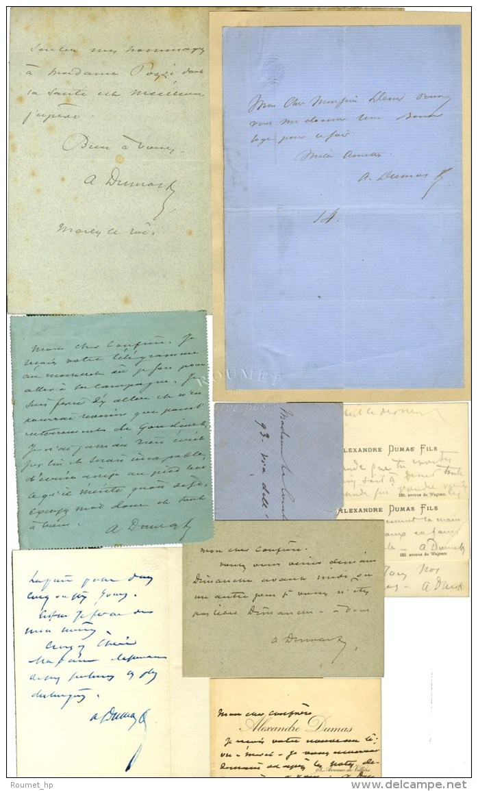 DUMAS Alexandre Fils (1824-1895), Auteur Dramatique Et Romancier, De L'Acad&eacute;mie Fran&ccedil;aise. - Sonstige & Ohne Zuordnung