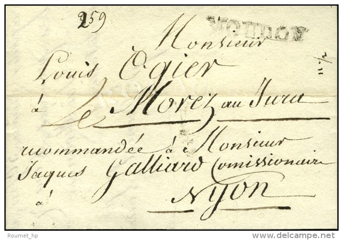 MOUDON Sur Lettre Avec Texte Dat&eacute; 1816. - TB. - Autres & Non Classés