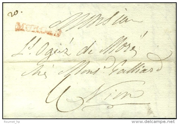 MORGES Rouge Sur Lettre Avec Texte Dat&eacute; 1816. - TB. - Sonstige & Ohne Zuordnung