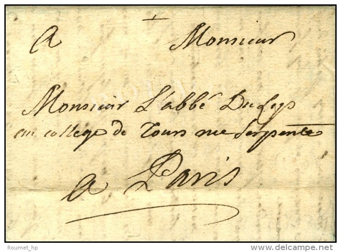 Lettre Avec Texte Dat&eacute; De Malte Le 9 Octobre 1739 Pour Paris Adress&eacute;e En Franchise &agrave; Paris. -... - Andere & Zonder Classificatie