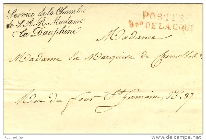 Service De La Chambre / De SAR Madame / La Dauphine (S. N&deg; 4138). 1828. - SUP. - Frankobriefe