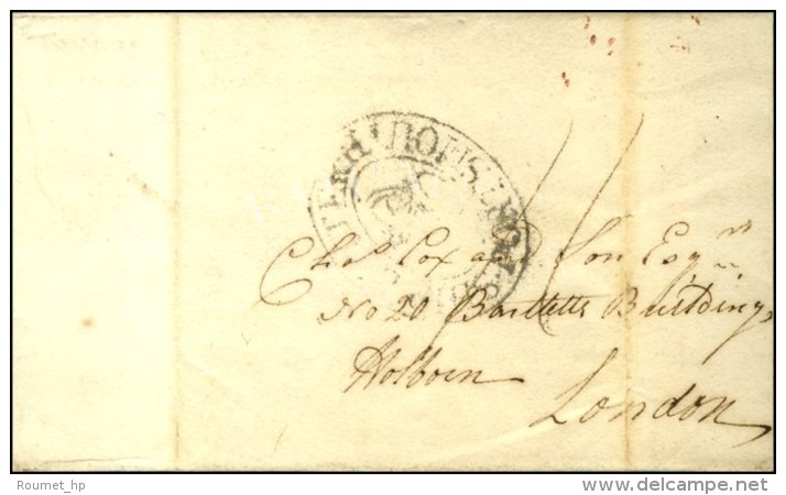 Cachet SHIP LETTER / PORTSMOUTH Sur Lettre Avec Texte Dat&eacute; '' HM Ship Ajax At Sea Off Toulon August 24 1810... - Marques D'armée (avant 1900)