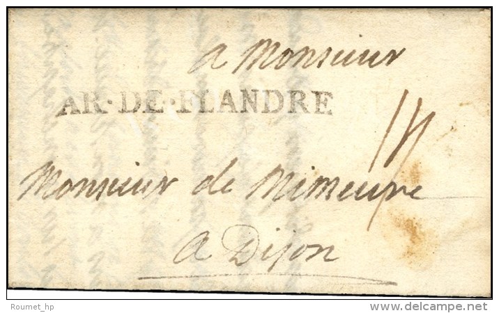 AR.DE.FLANDRE Sur Lettre Avec Texte Dat&eacute; Au Camp De Frelinghen Le 2 Septembre 1706. - SUP. - R. - Armeestempel (vor 1900)