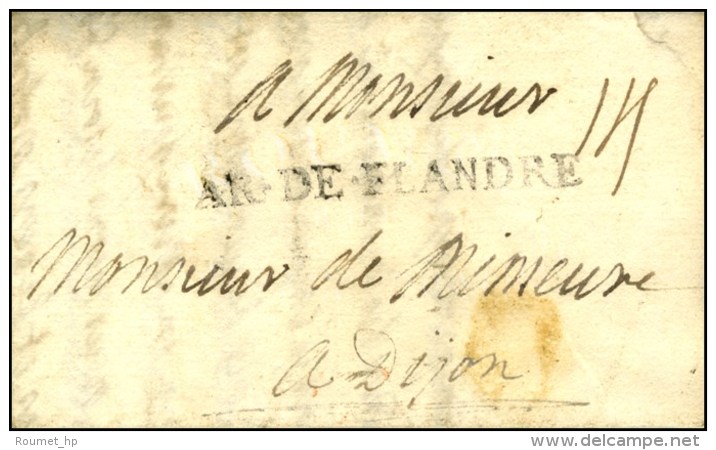 AR.DE.FLANDRE Sur Lettre Avec Texte Dat&eacute; '' Au Camp De St Amand Le 21 Septembre 1706 ''. - TB / SUP. - R. - Legerstempels (voor 1900)