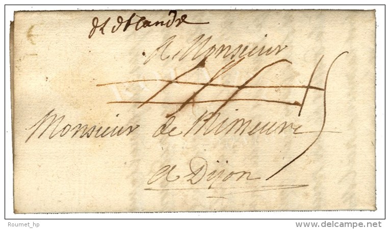 Marque Manuscrite '' De L'Arm De Flandre '' Sur Lettre Avec Texte Dat&eacute; Au Camp De Duisbourg Le 23 Aout 1705.... - Armeestempel (vor 1900)